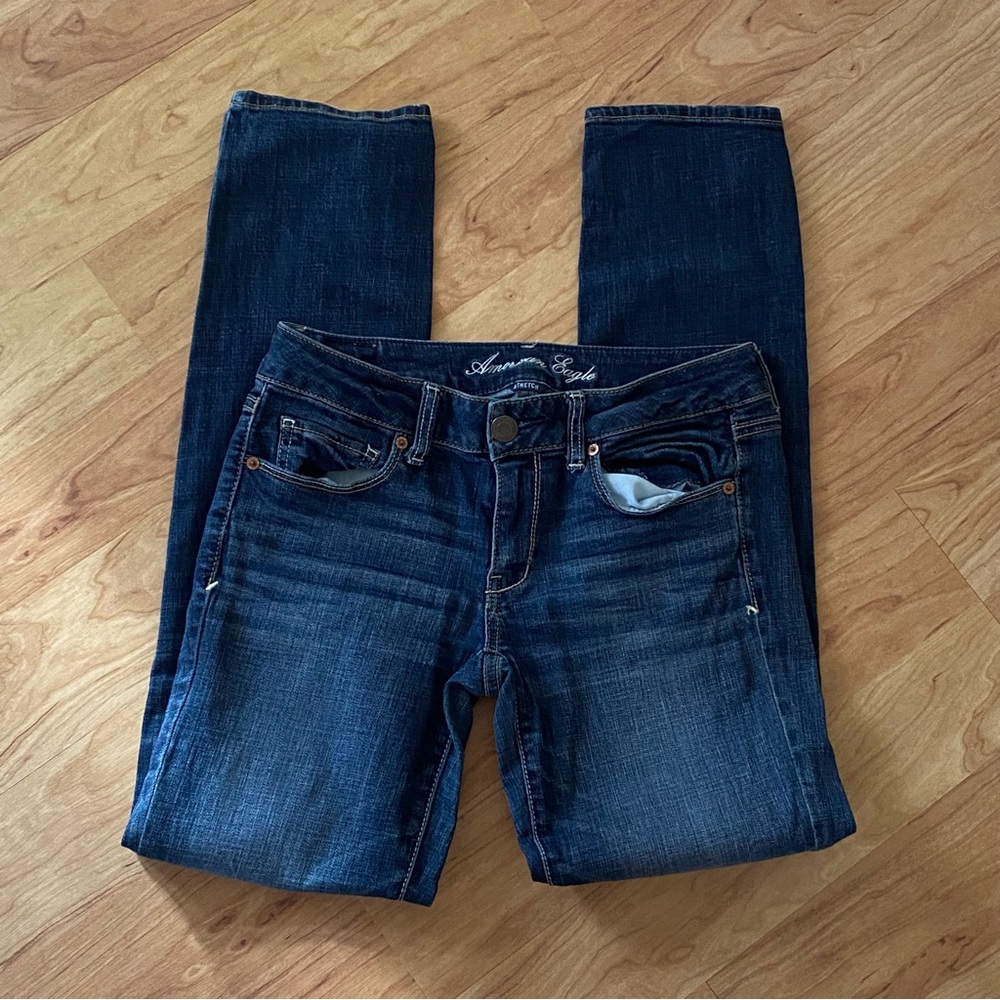 American Eagle dark wash skinny jeans - Picture 1 of 7